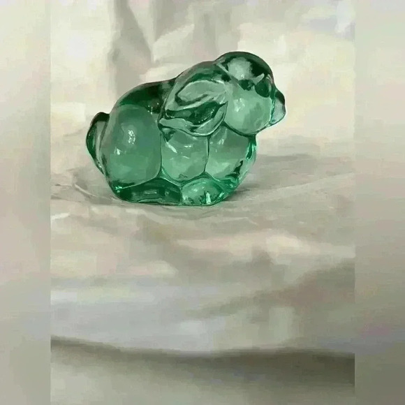 Fenton Other - Fenton Green glass mini bunny/rabbit with the foil Fenton sticker.